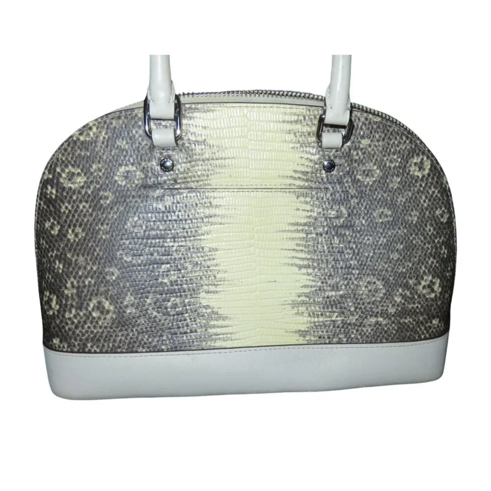 Coach 2019 Lizard Embossed Leather Mini Sierra Crossbody Dome Satchel